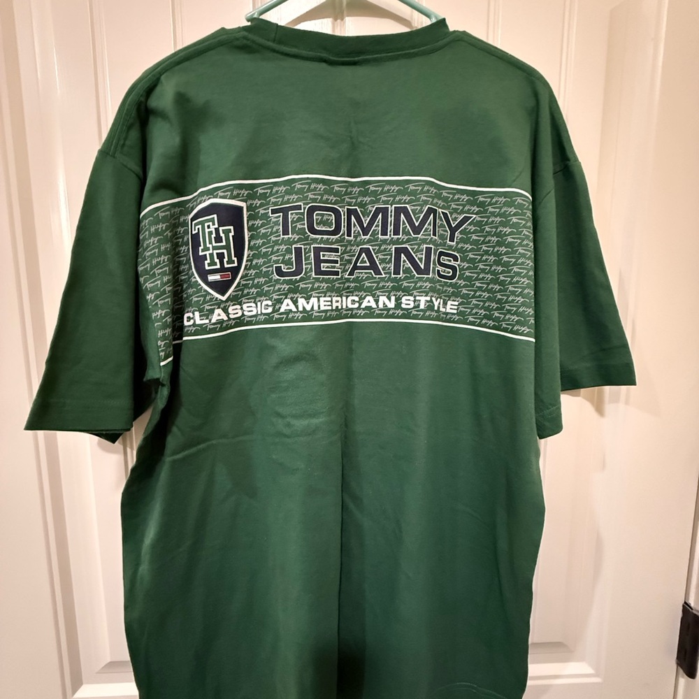 Tommy Hilfiger Jeans Y2k Dark Green Short Sleeve Tee View 2